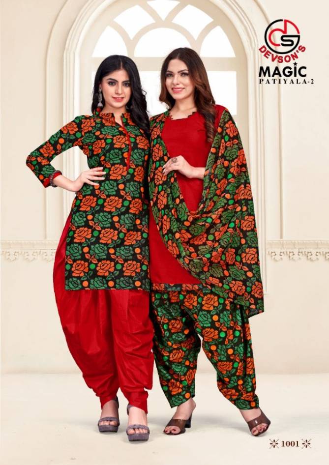 Devsons Magic Patiyala 2 Cotton Printed Casual Daily Wear Dress Material Collection